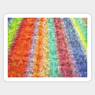 texured rainbow Sticker